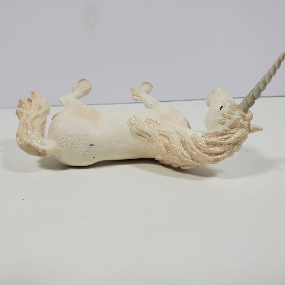 2004 Schleich White Unicorn Glitter Sparkle Mane And Tail Figurine 4 Inches - Picture 14 of 15